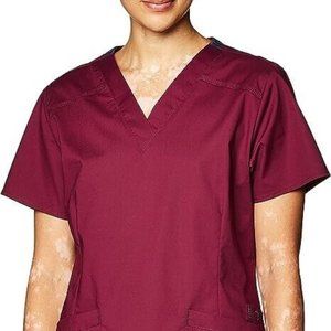 WonderWink Women's Wonderflex Verity Scrub Top Wine Size 5XL